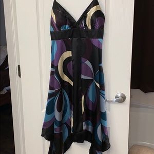 Multi color wedding cocktail dress